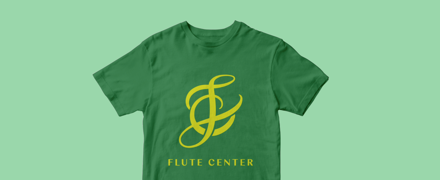 Green t-shirt with the brand logo