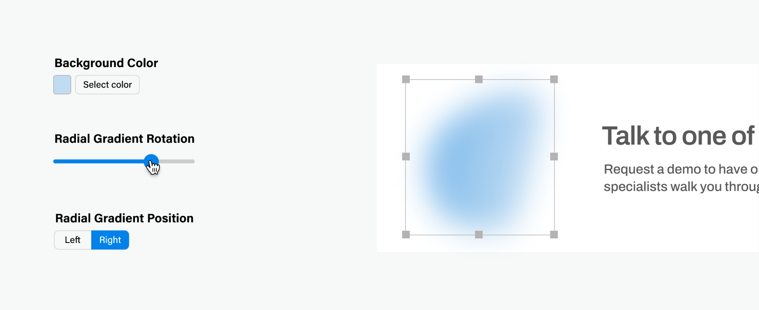 Conceptual image demonstrating the customizable design of the website