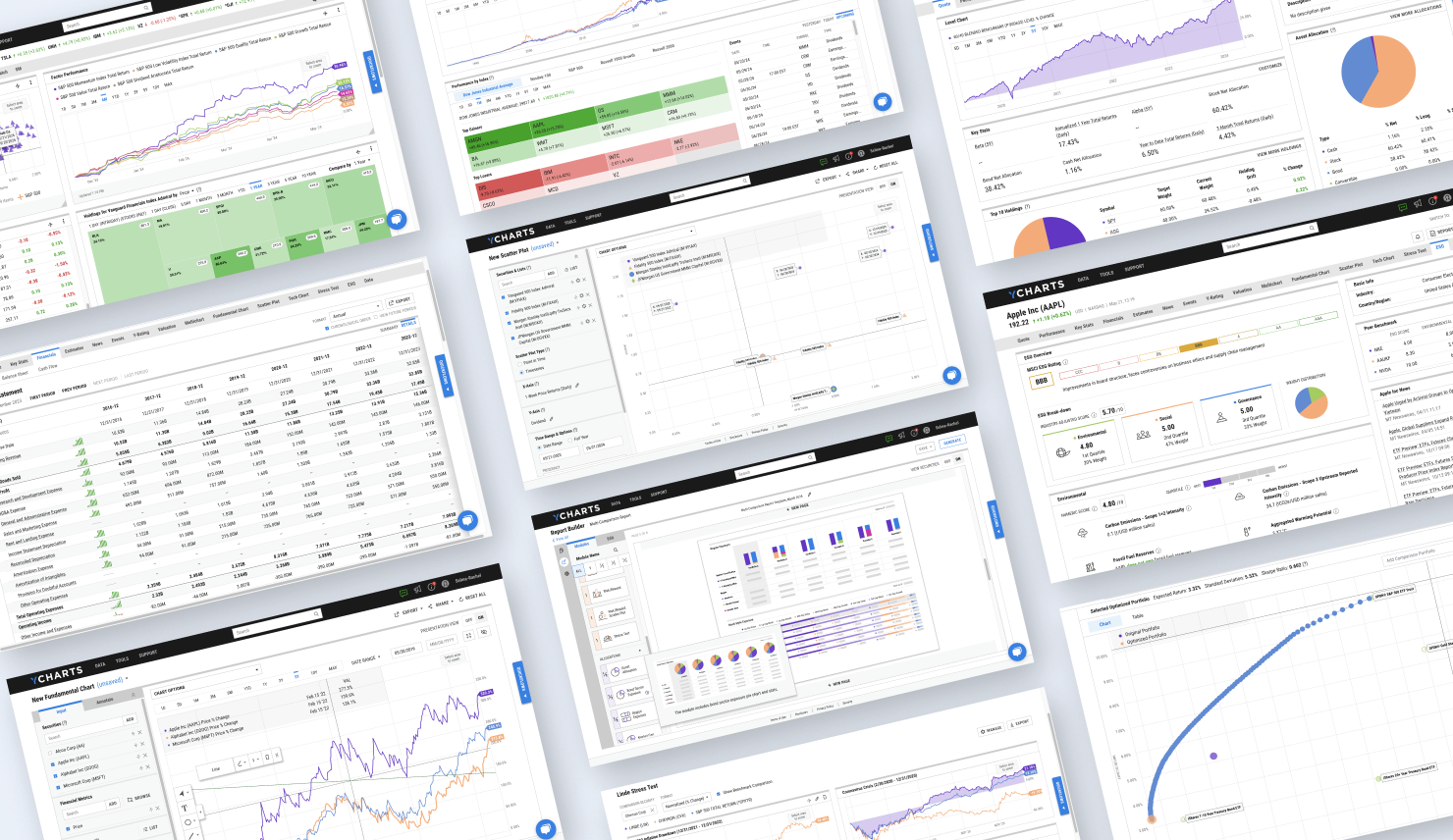 Compilation of website screens