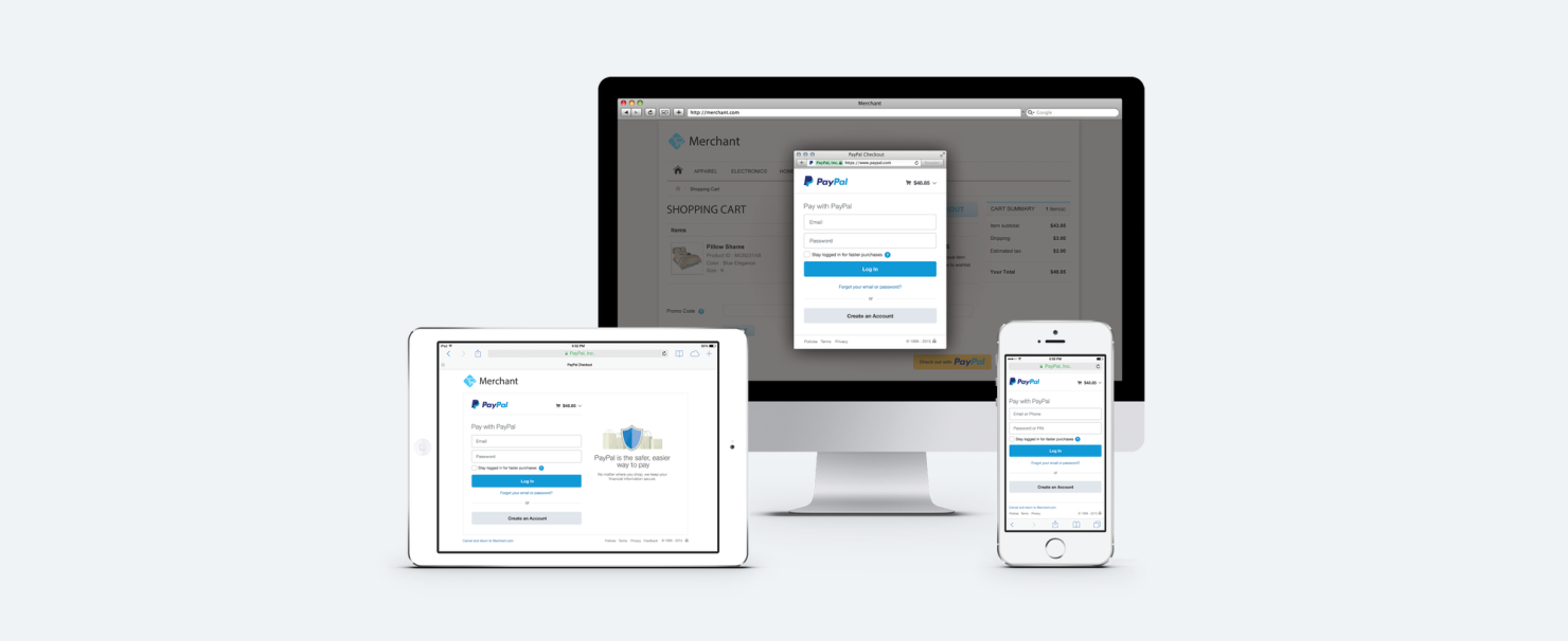 Screenshot of a section of the PayPal Design System applied to the product