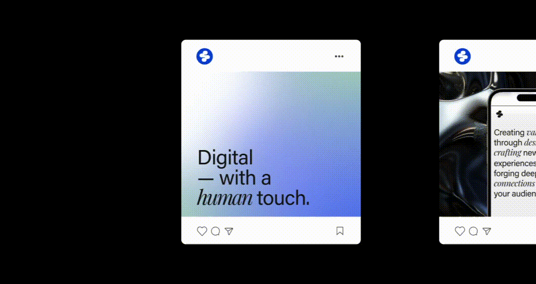 social media cards animation 